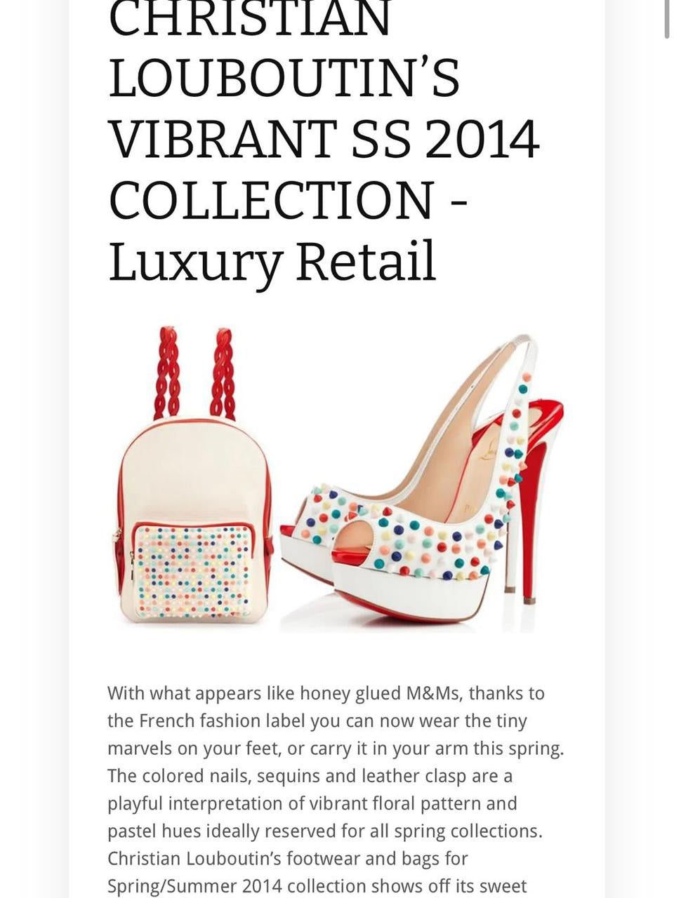 CHRISTIAN LOUBOUTIN S/S 2014 | EU 40