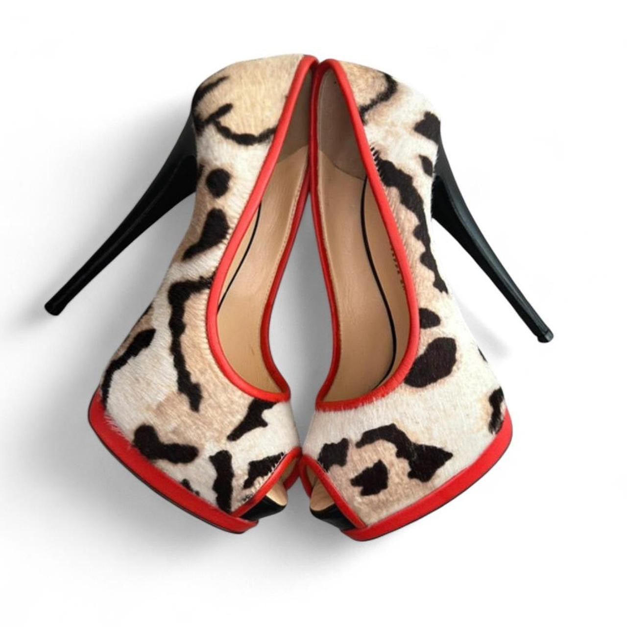 GIUSEPPE PINK PONY HAIR HEELS | EU 37