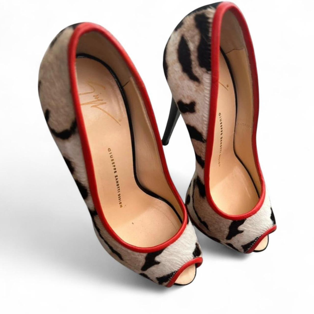 GIUSEPPE PINK PONY HAIR HEELS | EU 37