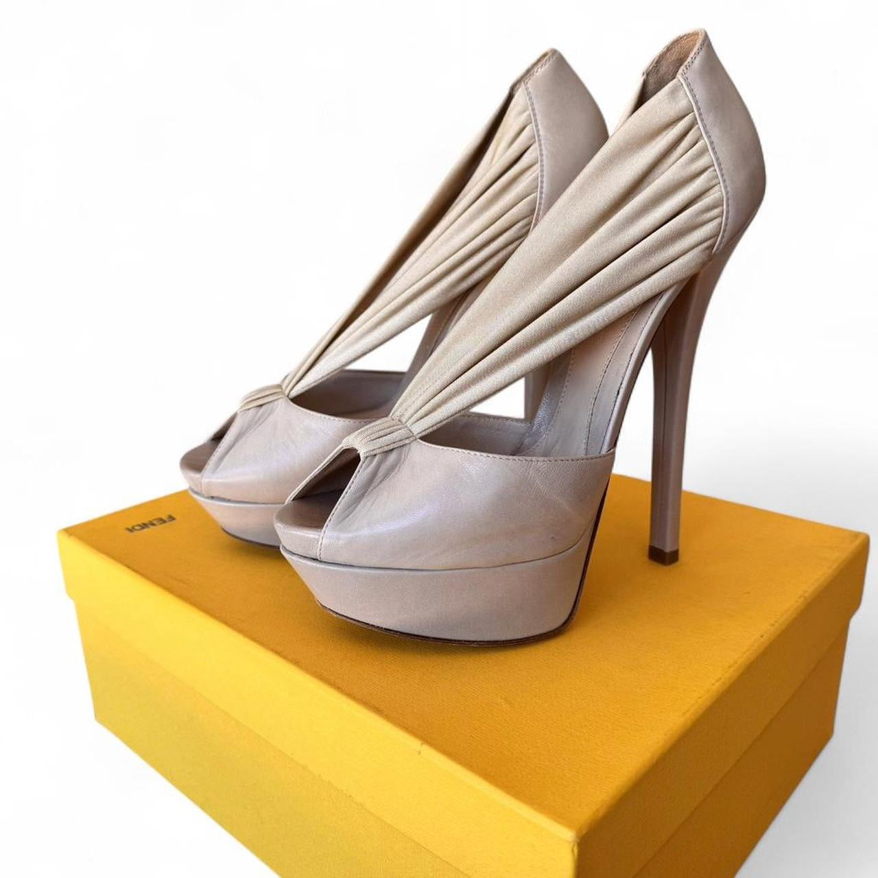FENDI s/s 2010 Leather Draped Heels | EU 41